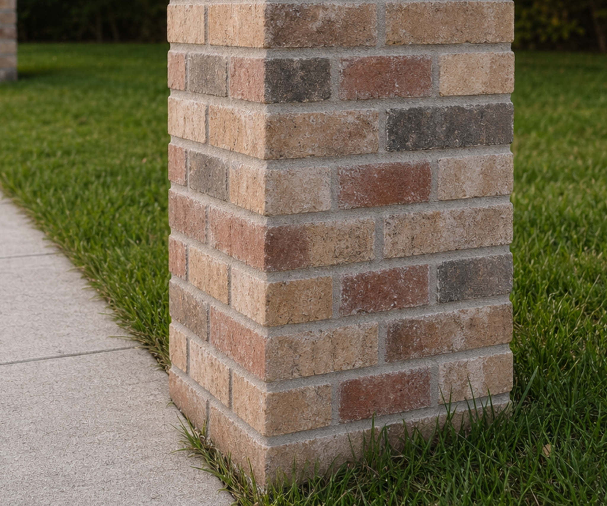 Mailbox after masonry repair