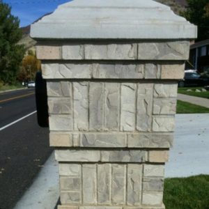 Stone mailbox installation by Rockn-It Masonry